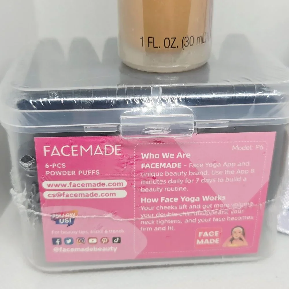 New Beauty Bundle LA Girl Pro.matte , Facemade 6 Powder Puffs & 3 Step Face Mask